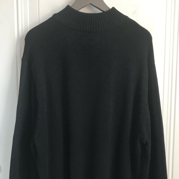 CHAPS Big Men's 2XL Black & Red USA Flag Thick 100% Cotton 1/4 Zip Sweater NWT - Picture 11 of 16